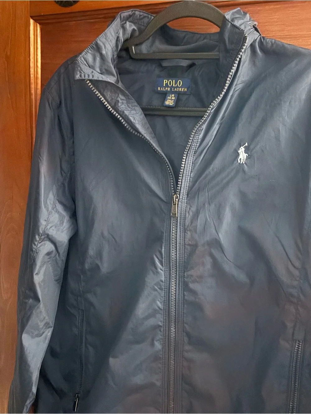 Ralph Lauren Navy Lightweight Zip Jacket with Pony Logo